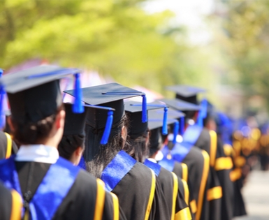 Happy students completing Bachelor's Degree Completion Program Happy students completing Bachelor's Degree Completion Program