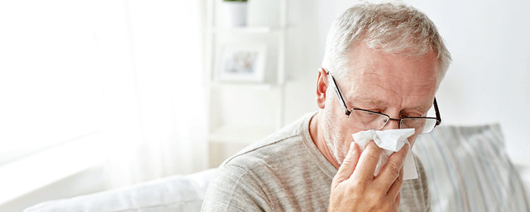 Grandaddy tending to a cold.