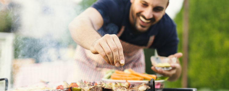 man grilling on memorial day